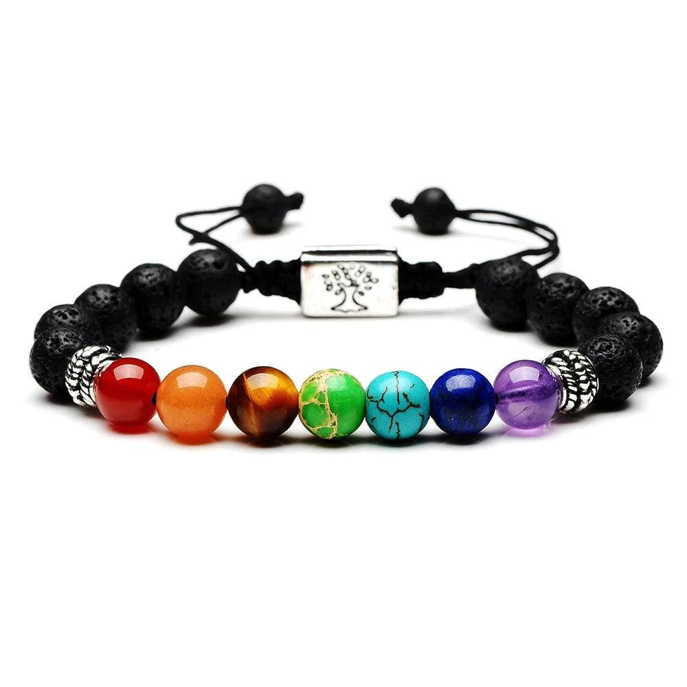 Chakra 7 Lava Stone Bracelet - Cruish Home